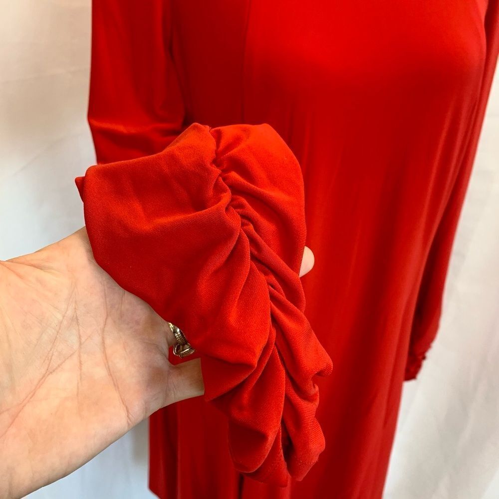 LAUREN Ralph Lauren red Jersey Fit-and-Flare Dress Sz 8 NWOT - Picture 7 of 14